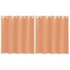 Voile Curtains with Grommets - 2 pcs Terracotta | Hipomarket UK