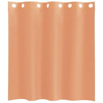 Voile Curtains with Grommets - 2 pcs Terracotta | Hipomarket UK