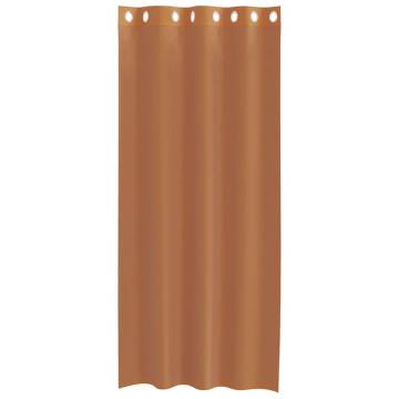 Voile Curtains with Grommets - 2 pcs Terracotta | Hipomarket