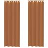 Voile Curtains with Grommets - 2 pcs Terracotta | Hipo Market