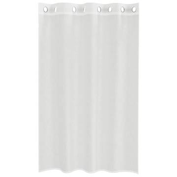 Voile Curtains with Grommets - 2 pcs White | HipoMarket