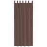 Brown Voile Curtains with Rod Pockets - 2 Pcs | HipoMarket