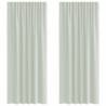 Light Grey Voile Curtains with Loops - 2 pcs (140x245 cm)