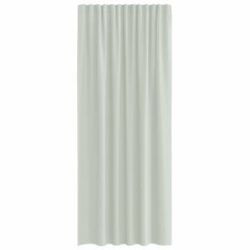 Light Grey Voile Curtains with Loops - 2 pcs (140x245 cm)