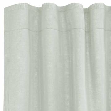 Light Grey Voile Curtains with Loops - 2 pcs (140x245 cm)