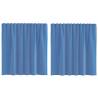 Voile Curtains with Loops - Royal Blue 140x140 cm (2 pcs)