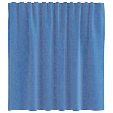 Voile Curtains with Loops - Royal Blue 140x140 cm (2 pcs)