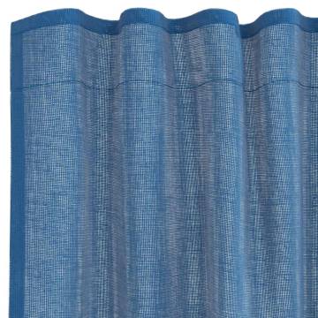 Voile Curtains with Loops - Royal Blue 140x140 cm (2 pcs)