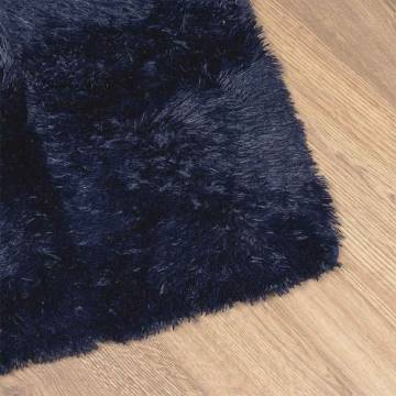 Shaggy Rug High Pile Navy 60x100 cm - Soft & Durable | Hipo Market