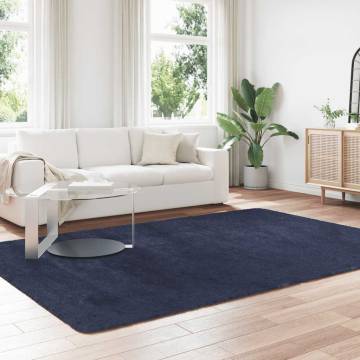 Shaggy High Pile Navy Rug 200x290 cm - Durable & Stylish