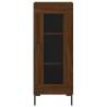 Stylish Highboard in Brown Oak - 34.5x34x180 cm