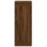 Stylish Highboard in Brown Oak - 34.5x34x180 cm