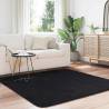 Shaggy High Pile Black Rug 160x160 cm | Hipomarket UK