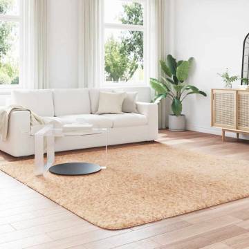 Shaggy High Pile Beige Rug 240x240 cm | Comfortable & Durable