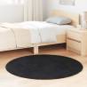  Shaggy Rug High Pile Black 120x120 cm Polyester Colour black Size 120 x 120 cm Shape round 