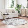 Shaggy Rug High Pile Light Grey 160x160 cm | Hipomarket UK