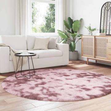 Shaggy Rug High Pile Dusty Pink 200x200 cm | HipoMarket