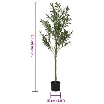 Artificial Olive Tree 450 Leaves 120 cm - Realistic Green Decor