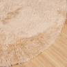 Shaggy Rug High Pile Beige 100x100 cm - Stylish Comfort