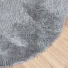 Shaggy Rug High Pile Silver Grey 100x100 cm | Hipomarket