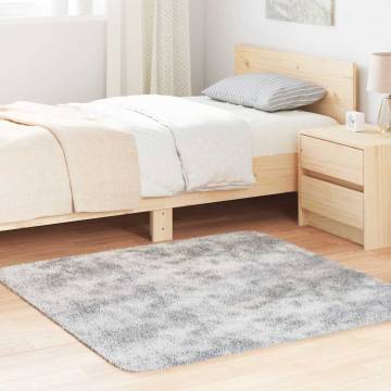 Shaggy Rug High Pile Light Grey 120x120 cm | Hipomarket