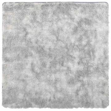 Shaggy Rug High Pile Light Grey 120x120 cm | Hipomarket