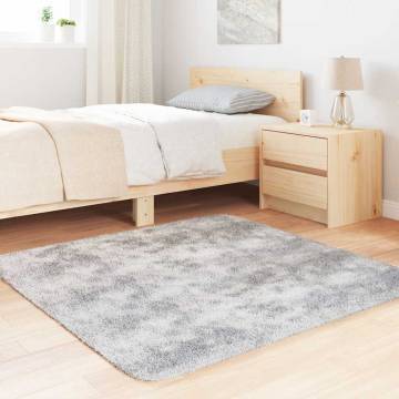 Shaggy Rug High Pile Light Grey 120x120 cm | Hipomarket