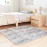 Shaggy Rug High Pile Light Grey 120x120 cm | Hipomarket