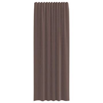 Voile Curtains with Tab Top - Brown | 2 pcs | Hipo Market