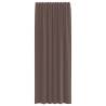 Voile Curtains with Tab Top - Brown | 2 pcs | Hipo Market