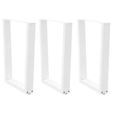 Dining Table Legs V-Shape 3 pcs White - Stylish & Durable