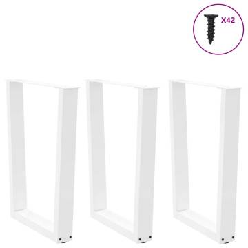 Dining Table Legs V-Shape 3 pcs White - Stylish & Durable