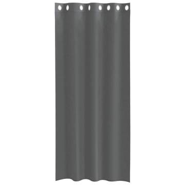 Voile Curtains with Grommets - Dark Grey 140x225 cm | HipoMarket