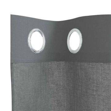 Voile Curtains with Grommets - Dark Grey 140x225 cm | HipoMarket