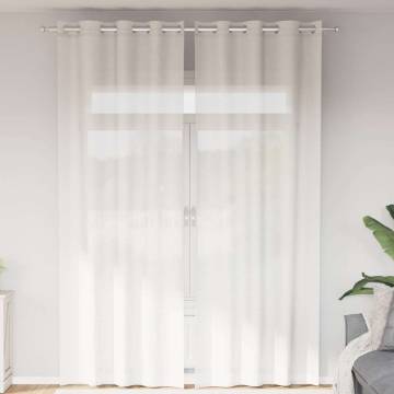 Voile Curtains with Grommets - 2 pcs White | Hipo Market