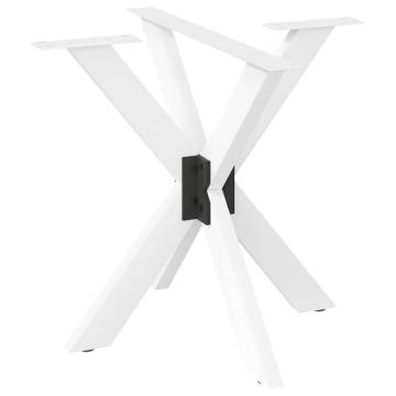 Stylish Spider Shape Dining Table Leg - White Steel 85x85 cm