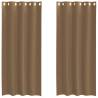 Light Brown Voile Curtains with Grommets - 2 pcs | HipoMarket