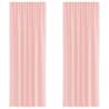 Voile Curtains with Loops - Pink 140x260 cm (2 pcs) | HipoMarket