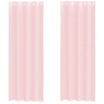 Voile Curtains with Grommets - Light Pink 140x260 cm | HipoMarket