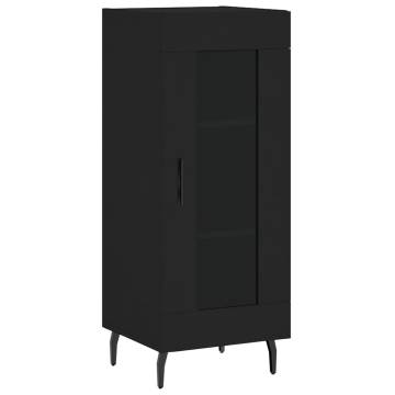 Stylish Highboard Black 34.5x34x180 cm - Engineered Wood