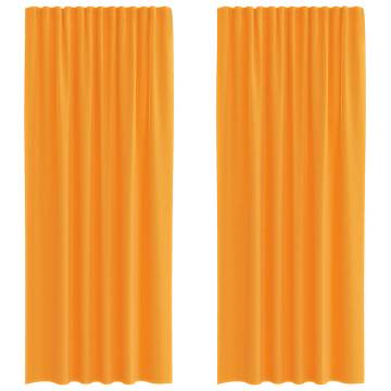 Voile Curtains with Loops 2 pcs Orange 140x245 cm | HipoMarket