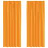 Voile Curtains with Loops 2 pcs Orange 140x245 cm | HipoMarket