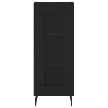 Stylish Highboard Black 34.5x34x180 cm - Engineered Wood