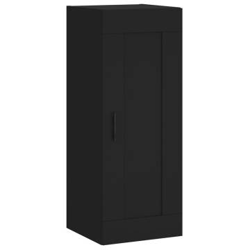 Stylish Highboard Black 34.5x34x180 cm - Engineered Wood