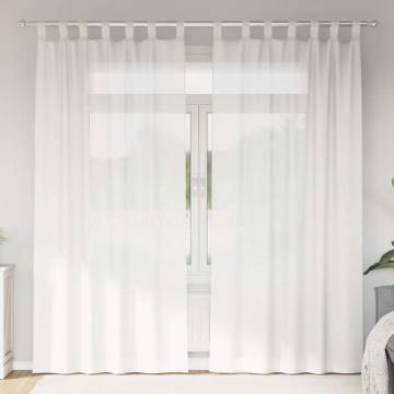 Voile Curtains with Rod Pockets - 2 pcs White | Hipo Market