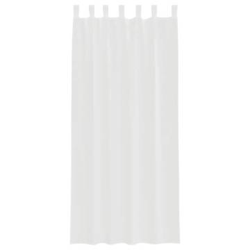 Voile Curtains with Rod Pockets - 2 pcs White | Hipo Market