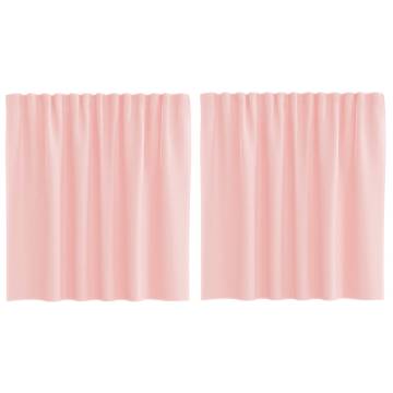 Voile Curtains with Loops - Pink 140x140 cm | HipoMarket