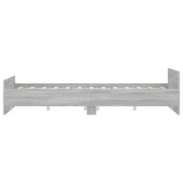 Grey Sonoma Bed Frame with Headboard & Footboard - 160x200 cm