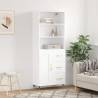 Highboard White 69.5x34x180 cm Engineered Wood Colour white Quantity in Package 1 Model 1 wood door 3 drawers 