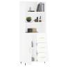 Stylish Highboard White 69.5x34x180 cm | HipoMarket